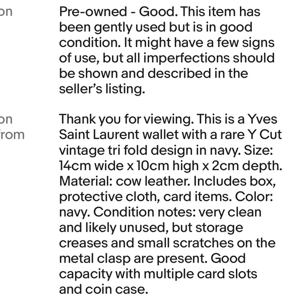 Yves Saint Laurent Black and White Wallet - Picture 13 of 13